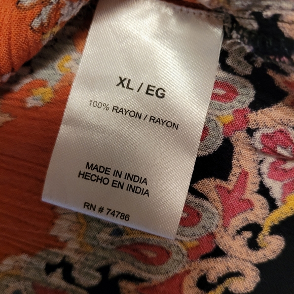 Bila XL Paisley Print Top Made In India - Picture 5 of 9